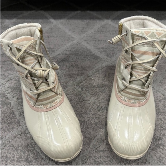 Sperry Saltwater Textured Stripe Duck Boots 7 - Picture 4 of 7